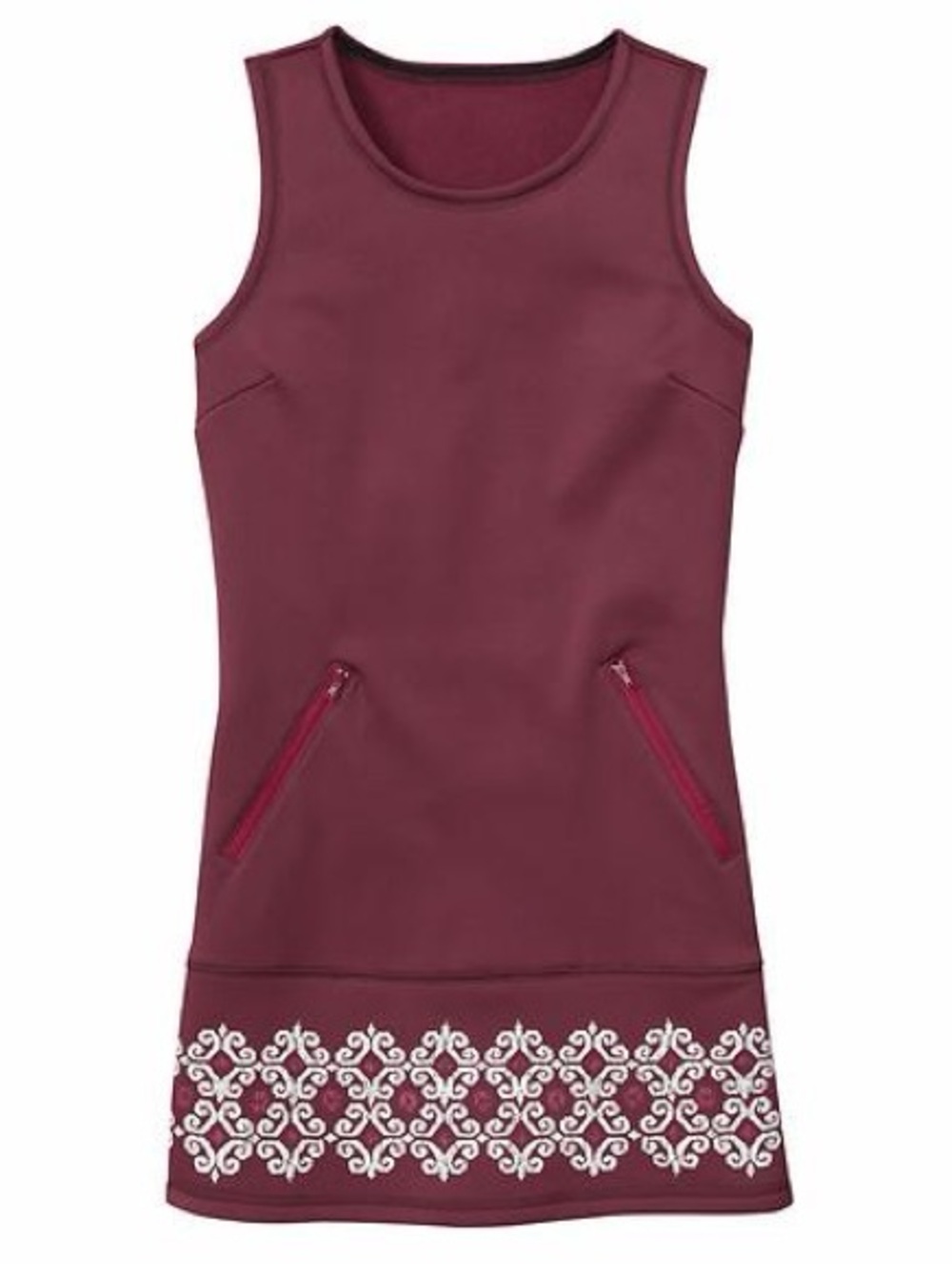 Athleta Sleeveless Scuba Athletic Dress in Wine Medium